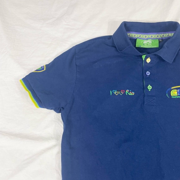 GPA Safety Legend Mens Blue Short Sleeve Polo Shirt Size M (Fit) - Picture 3 of 12